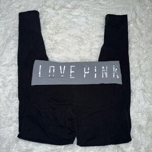 PINK Victoria's Secret Black and Gray Yoga Leggings